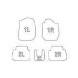 Clazzio ES -6016 Floor Mat, 3D Type, for 1 Car, Gymnie, JB64W, H30/7 -MT CAR, Clazzio Carpet Type, Gray