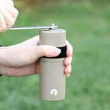 Captain Stag UW-3547/UW-3548 Coffee Mill, Made in Japan, Ceramic Blade, Small, 18-8 Stainless Steel, Mesh Case