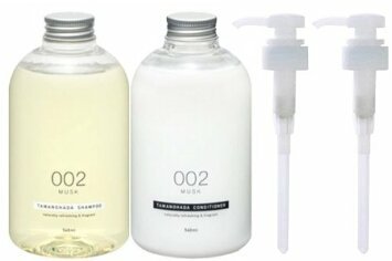 [Dispenser Set] TAMANOHADA Shampoo & Conditioner 002 Musk 540ml