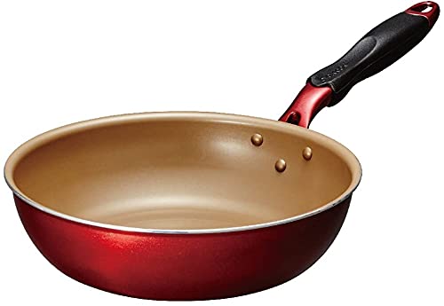 Evercook Frying Pot, 10.2 inches (26 cm), Compatible with All Heat Sources (IH Compatible), Evercook, Wine Red