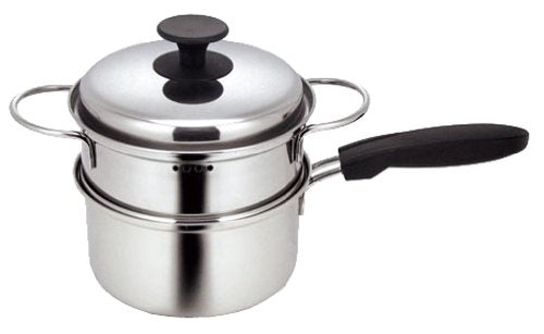 Nishiyama NRS-16KM Nagirate Pot, Two-Tier Steamer, 5.3 inches (16 cm), 0.6 gal (1.8 L), Made in Japan, Triple Layer Steel