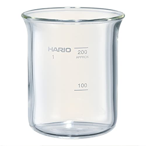 HARIO BG-200 Beaker Glass, Craft Science Beaker, Practical Capacity 6.8 fl oz (200 ml), Water Capacity 9.2 fl oz (260 ml), Made in Japan