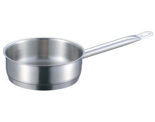 EBM 18 8 Professional Chef Induction Shallow Type One Hand Pot 22 cm No Lid