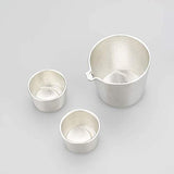 NOUSAKU Moon Sake Bowl Set, 100% Genuine Tin, Wrapping with Washi Paper