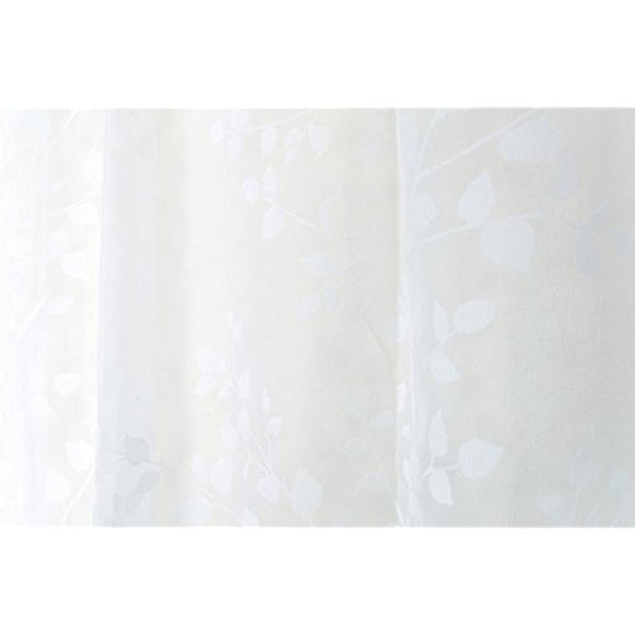 Arie Voile Lace Curtain Flocking Kodachi, Set of 2, 39.4 x 78.0 inches (100 x 198 cm), White