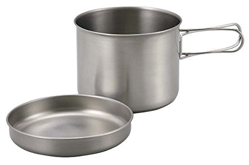 Captain Stag M-9078M-9078 BBQ Pot and Plate Set, Titanium Cartridge Cooker Set, 28.3 fl oz (820 ml)