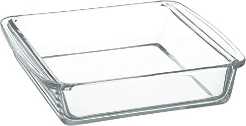 IWAKI (Iwaki) Heat-resistant glass cake type cake cooking plate gratin tray tray tray cannt corners 25.5 × 21 × 6 cm KBC222