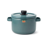 FUJIHORO JAPAN SD-22DW.SB Deep Casserole 8.7 inches (22 cm), Enamel, Solid, Smoke Blue