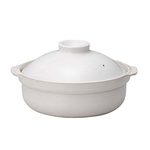 Cana clay pot HEAT-RESISTANT OPEN FLAME, WHITE