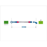 SWAGE LINE (Swedge Line) Easy Order Hose General-purpose Hose Aluminum (Gold/Black) Black Moke Horse Bang Joe Adapter attached (Straight +20 degrees) 650mm GAKB-1112M-0650