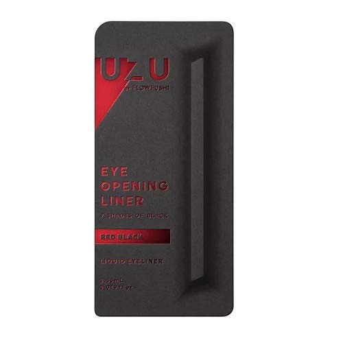 UZU BY FLOWFUSHI Seven Shades of Black [Red Black] Liquid Eyeliner Hot Water Off Hypoallergenic