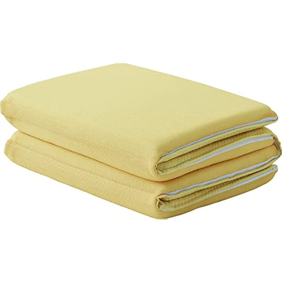 4-Fold Sleeping Mat, Antibacterial, Memory Foam Urethane, Beige, Reversible, Made in Japan