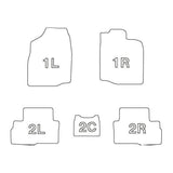5EEDB6592K CLAZZIO ED-6592 FLOOR MAT, 3D Type, 1 Car Set, Rocky Hybrid/Rise Hybrid, R3/11 Onwards, Rubber Type, Black