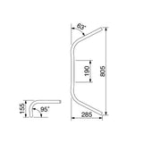 HURRICANE HB0172C-01 P1 "Handlebar 160 Classic Chrome Plated