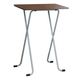 High Table Round W-83TAD Dark Brown/Silver