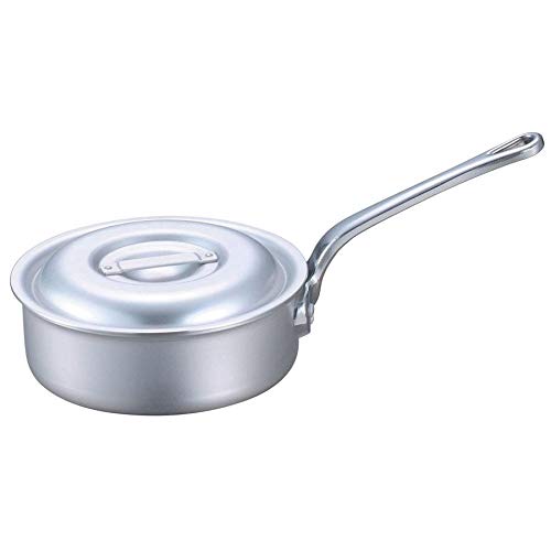 EBM aluminum professional chef shallow type one hand pot (with scale) 30 cm 8105800