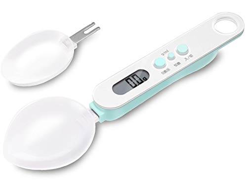 Dreamtec PS-400GN Spoon Scale Measuring Spoon (2 Types, Large and Small Types) Digital, 10.6 oz (300 g), 0.1 g Unit, Green