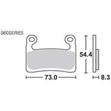 Kitako (KITACO) SBS Brake Pad 960DS-1 BMW S1000RR ('19 ~), R1250GS/Adventure ('19 ~), R1250RT/Sports ('19 ~) 777-0960091