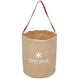 Snow Peak Camping Bucket, 9.5 x 10.5-Inch, Beige