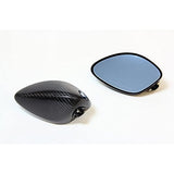 MAGICAL RACING NK1 Mirror Type 4 Head (Twill Weave Carbon) Silver Long Elbow 95mm Positive 10mm/ Positive 10mm A01-TWNS-R4011