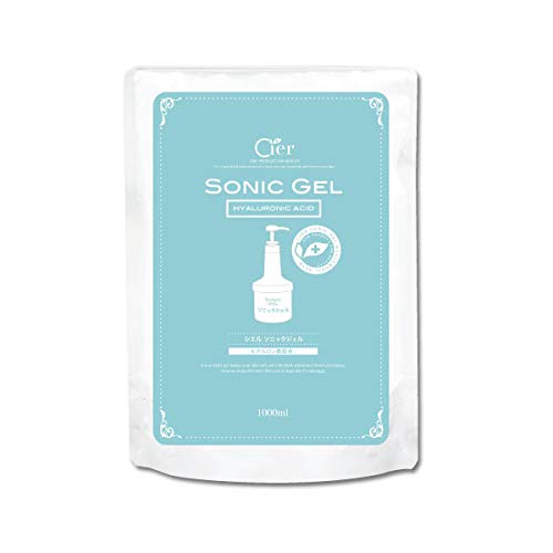 Ciel Sonic Gel (Facial Device Gel) Hyaluronic Acid 1L Refill [Ultrasonic Gel Ultrasonic Facial Device Gel EMS Gel Water Soluble Gel Cavitation Ultrasonic Facial Device Gel EMS Water Soluble Commercial Use]