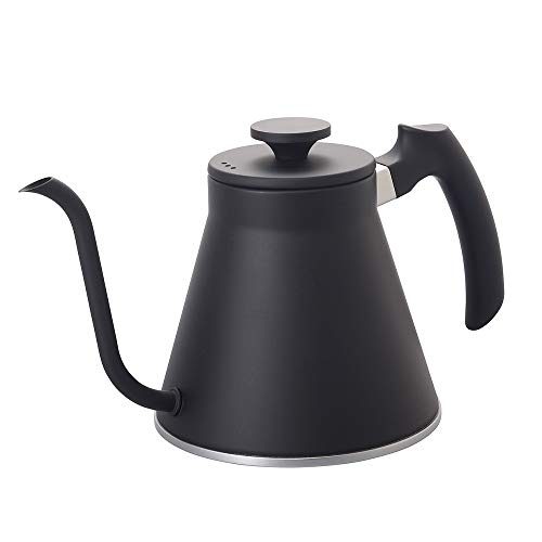HARIO VKF-120-MB V60 Drip Kettle Fit, Gas Fire, Induction Compatible, 27.1 fl oz (800 ml), Matte Black, Made in Japan