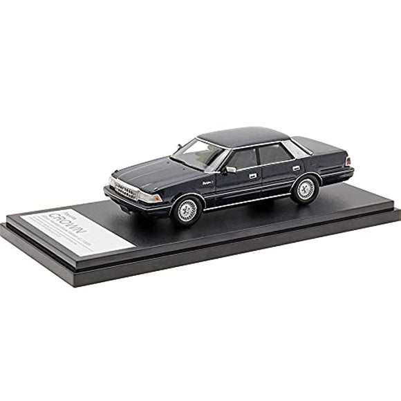 Hi Story 1/43 Toyota CROWN 4 Door Hardtop Royal Saloon G (1986) Dark Blue Metallic Finished Product