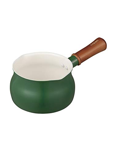 CB Japan Milk Pan 13cm Green IH Compatible One-Handed Pan Ceramic Painted copan