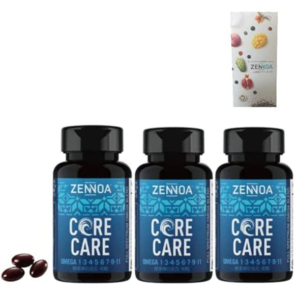 ZENNOA Core Care Omega 3 Supplement Omega Fatty Acid Superfood Liver Oil Zennoa 90 tablets x 3