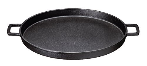 Ishigaki Sangyo Iron Plate Black Width 40.5 x Depth 33 x Height 3 cm Cast Plate Round 32 cm Electromagnetic Cooker Compatible Yakisoba Okonomiyaki Yakiniku