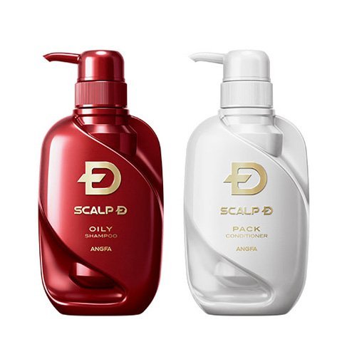 Scalp D Classic 2-piece Oily Set (Shampoo & Conditioner) Men's Medicated Scalp Shampoo [For Oily Skin] Fermented Soy Milk Liquid ANGFA