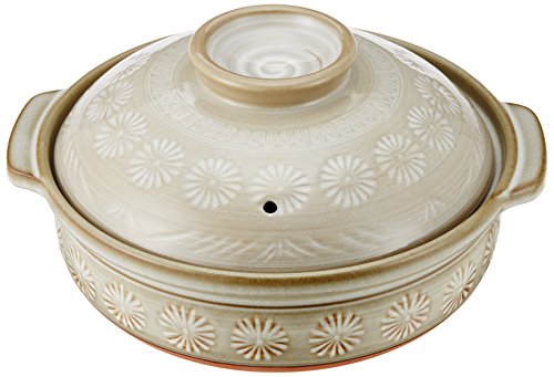 Ginpo Hanamishima 21091 Banko Ware Deep Pot #9 Serves 4-5