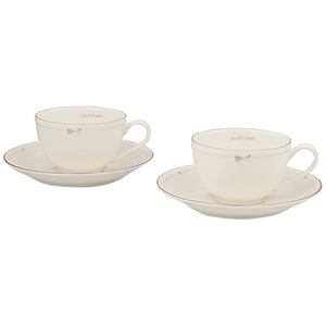 Narumi 41635-33356 Jill Stuart Cup & Saucer Set, 6.8 fl oz (200 cc), Set of 2, Tea, Made in Japan