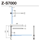 Yamada Lighting Z-S7000SL Z-LIGHT LED Desk Light, Silver, Dimmable, Toning Model