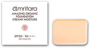 Amritara Amazing Organic Foundation Creamy Moisture Refill M2 Light Beige Pink SPF50+ PA++++