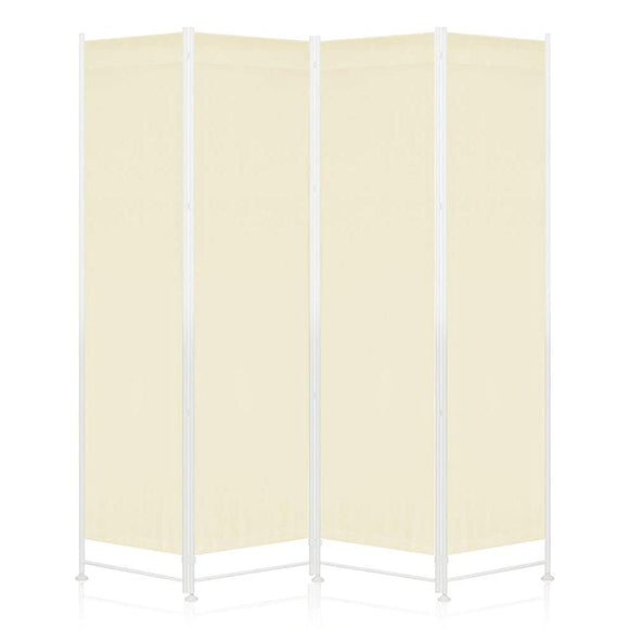 ottostyle.jp Partition, 4 Rows, Ivory, Height 78.7 inches (200 cm), Adjustable Close, Blindfold, Divider (Ivory, 78.7 inches (200 cm), 4 Panels)