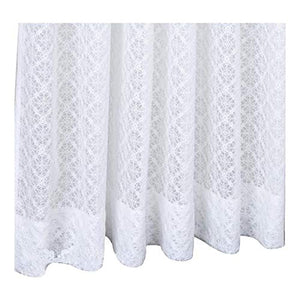 Kawashima Woven Celcon Filmo Lace Curtain 1.5 times more folds 1 piece 200 x 223 cm DC1047S I Ivory