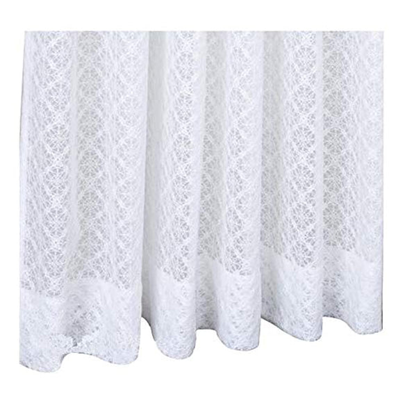 Kawashima Woven Celcon Filmo Lace Curtain 1.5 times more folds 1 piece 200 x 223 cm DC1047S I Ivory