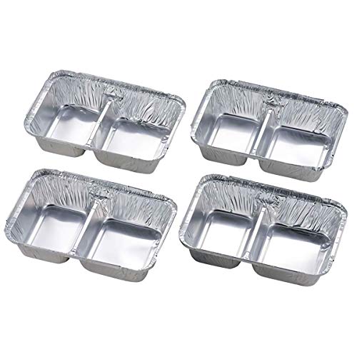 Captain Stag UG-1552 Square Plate with Multi Cooking Dividers, Set of 4