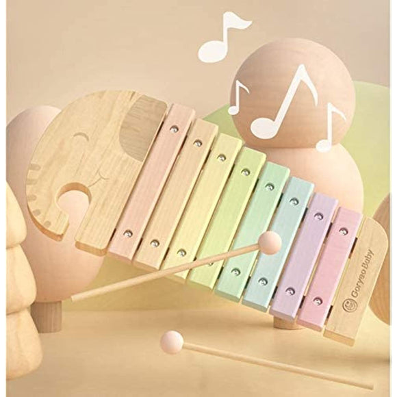 U.Star Elephant Xylophone Wooden Toy Montessori Teaching Tools Educational Toy Musical Instrument