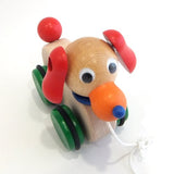 Wooden Toy Made in Japan Pull Toy Furi Puppy Dog