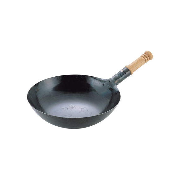 Yamada Industries Wooden Handle Beijing Pot, Iron, 10.6 inches (27 cm), Die Cut, Plate Thickness: 0.05 inches (1.2 mm)