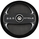 S & S (S & E) Stealth Air Cleaner Cover Single Trise Poke Black/Silver 170-0210