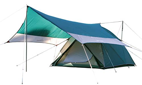 CAPTAIN STAG UZ-13230 Tent Tarp Extension Belt Set, GREEN PACKAGE CS Dome Tent Tarp Set for 5 to 6 People, Green, 17.3 x 17.3 inches (440 x 440 cm)