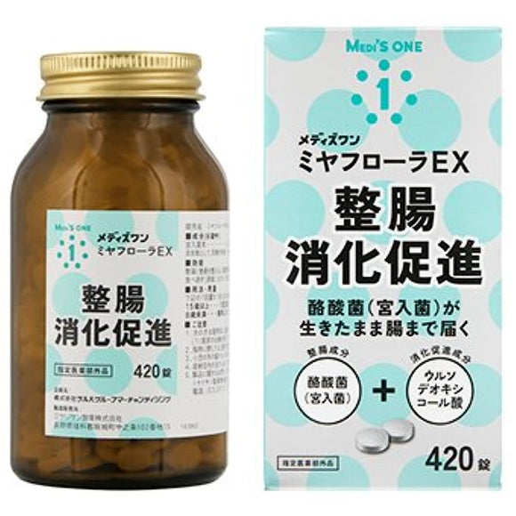 Mediz One Kurashi Rhythm Medical Miyarisan Pharmaceutical Miyaflora EX (420 Tablets) Digestive Intestinal Regulation Ursodeoxycholic Acid