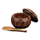 yamako- Keck Lacquer Wooden Rice Charger Set (with lid) Large 25782