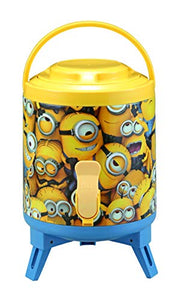 Captain Stag UY-8037 Minions Jug, Water Jug, 9.8 fl oz (3 L), 1 Stopper, Heat-Insulating, Includes 2 Cups, Minion3D