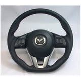 KENSTYLE original steering MA01 Mazda CX-5 (KE) All Black Leather (Red Stitch)