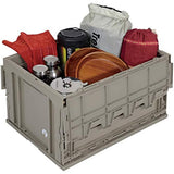Captain Stag Oricon Folding Container with Flap FD Container Capacity 49.5L Width 530 x Depth 365 x Height 335mm Storage Thickness 95mm Made in Japan UL-1058/UL1059