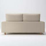 MUJI 82583809 212:2.5 Seater Cover Beige Washed Cotton Canvas Sofa Body 2.5 Seater Feather Pocket Coil for High Back